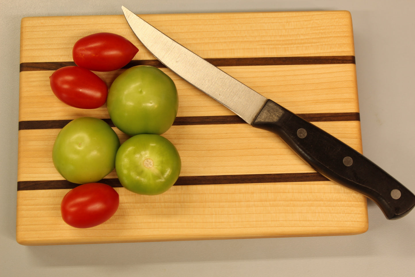 Travel Sized Hard Maple and Black Walnut Edge Grain Cutting Board