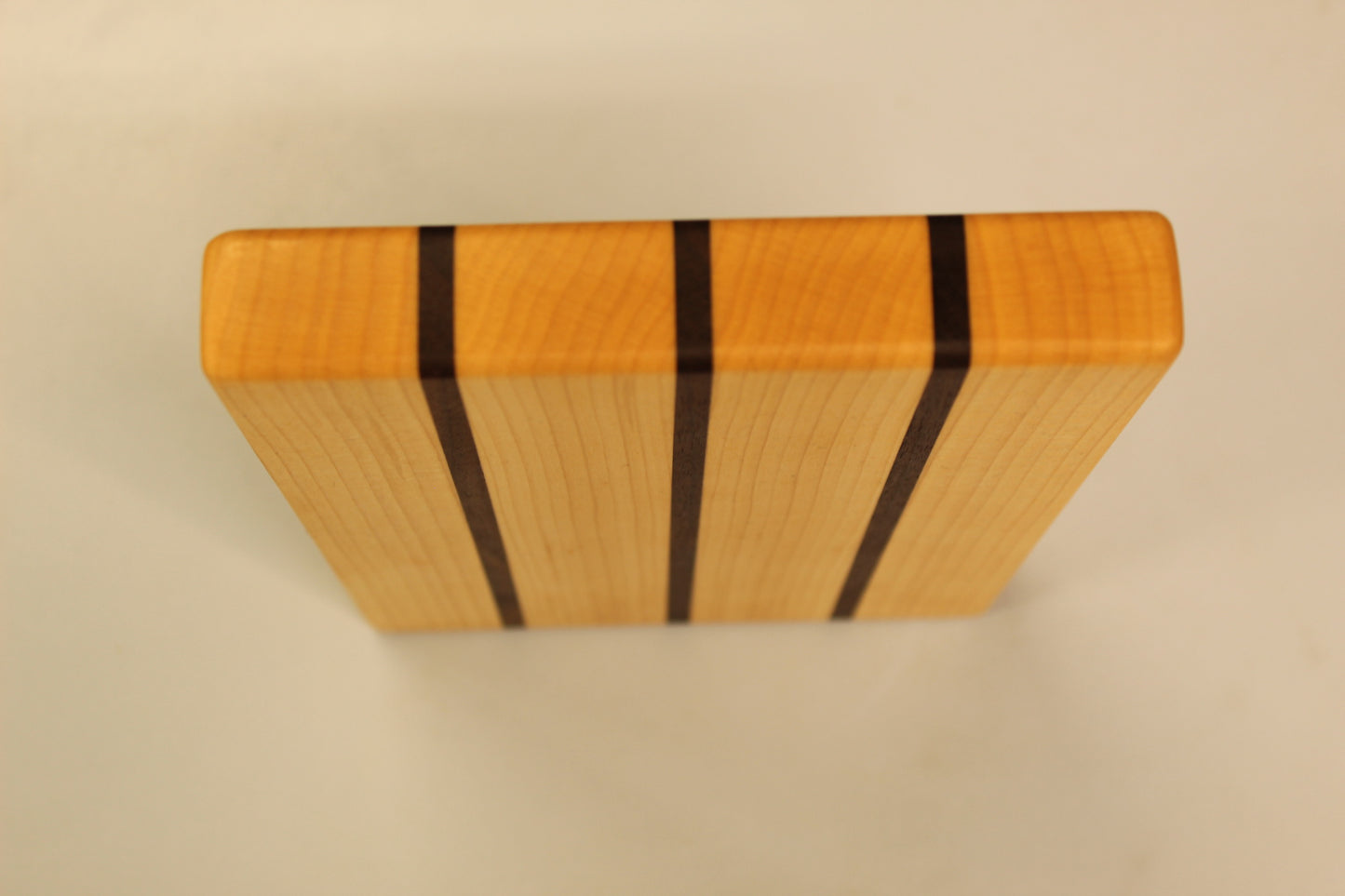 Travel Sized Hard Maple and Black Walnut Edge Grain Cutting Board