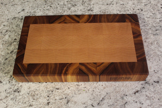 End Grain Maple with Canarywood Border
