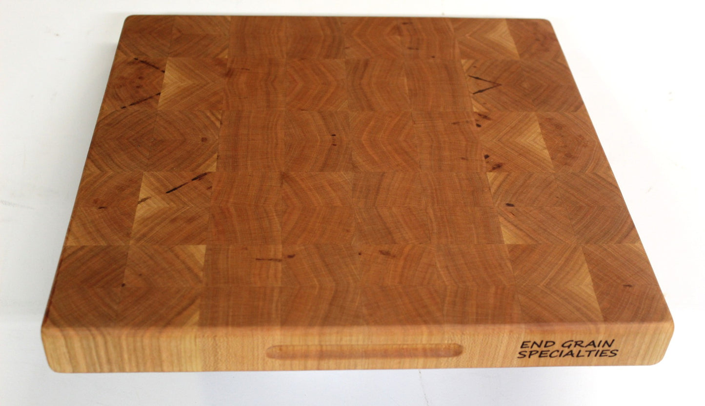 End Grain Cherry 14" X 14" X 1 1/2"