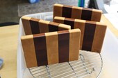 Padauk and Hard Maple End Grain Travel Sized Cutting Board