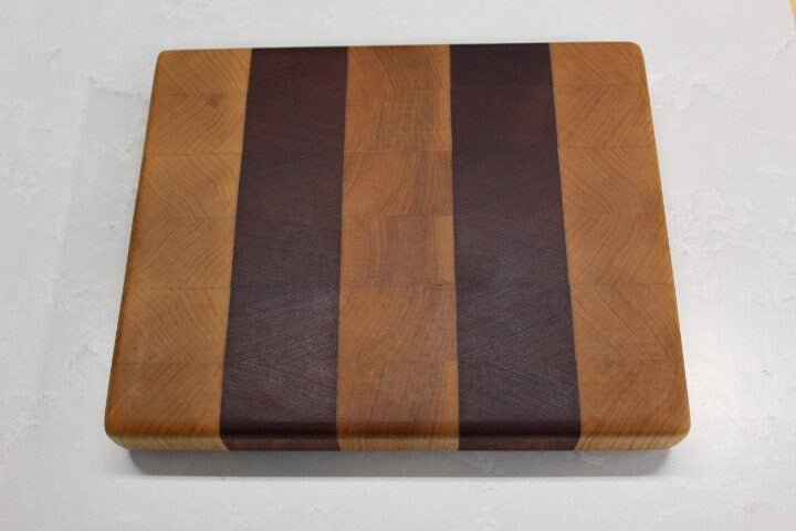 Padauk and Hard Maple End Grain Travel Sized Cutting Board